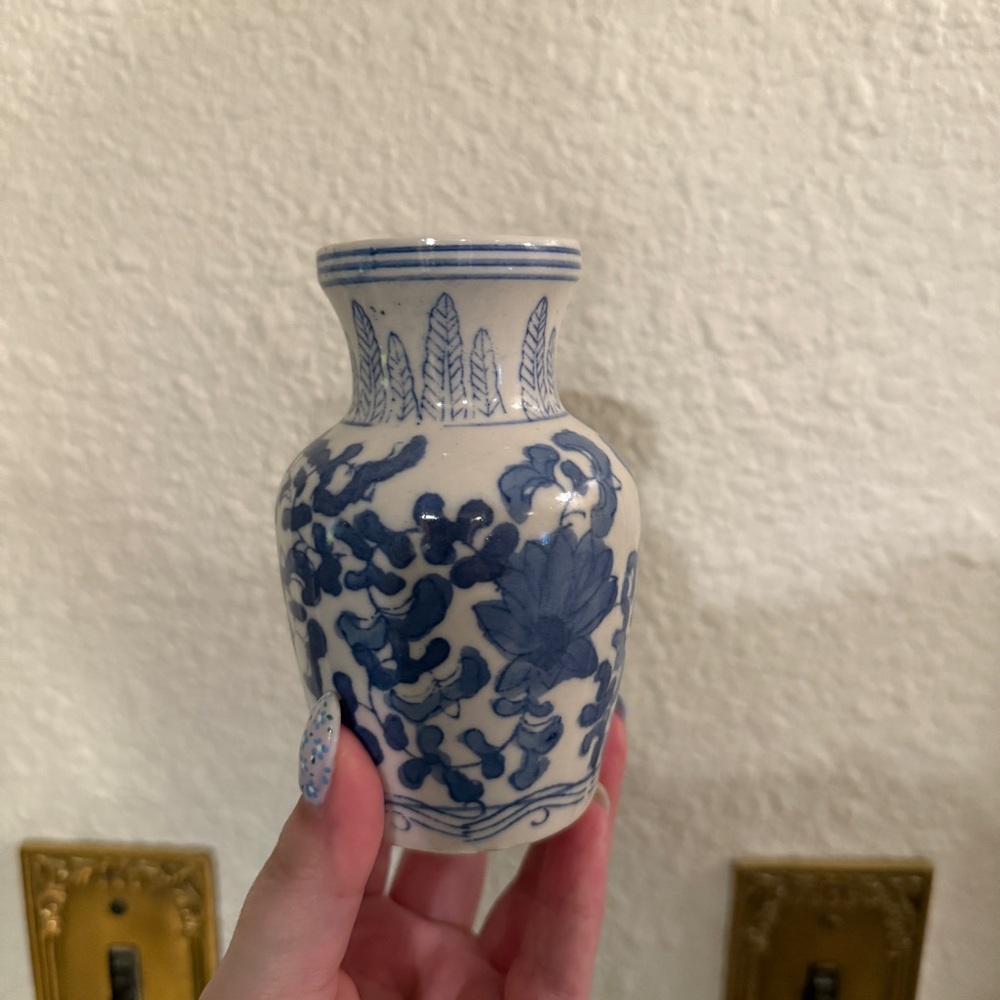 Vintage Blue and White Vase